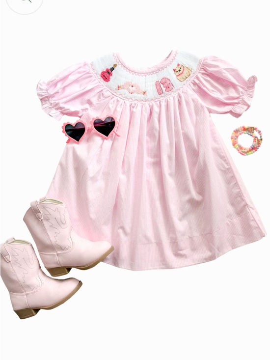 Little Sloans Other - Little Sloans Smocked Girls' Taylor Swift Dress with Embroidered Detail